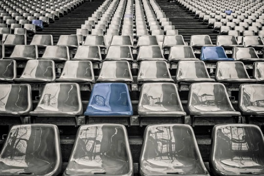 Empty stadium seats